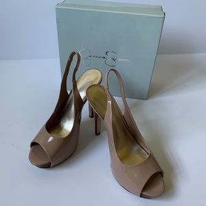 Jessica Simpson Nude Platform Pumps
